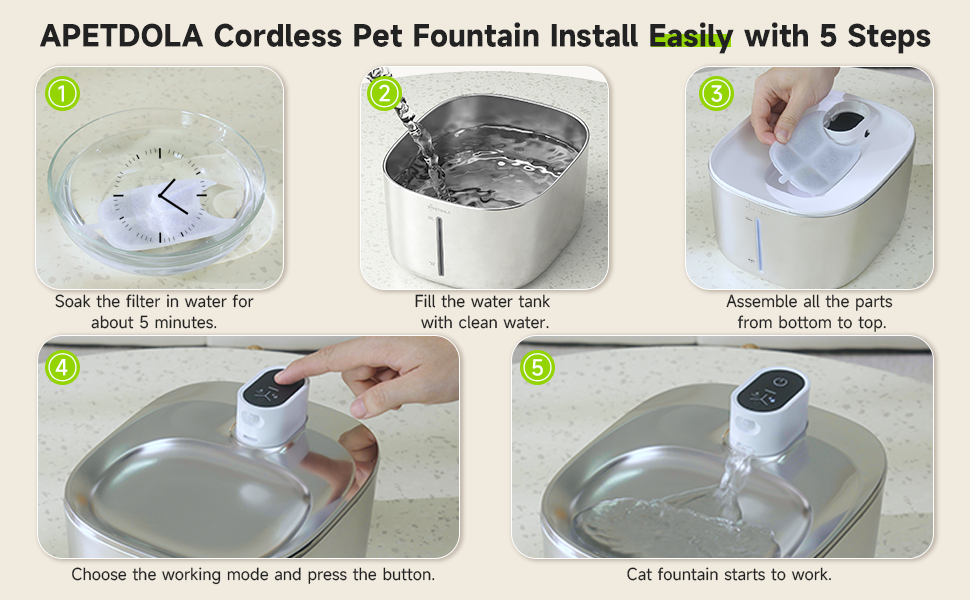 SAVE: Cat Water Fountain+8 Filter Pack